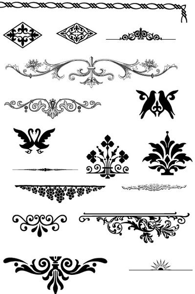 European gorgeous pattern element vector Free vector in Adobe ... (399x600), Png Download