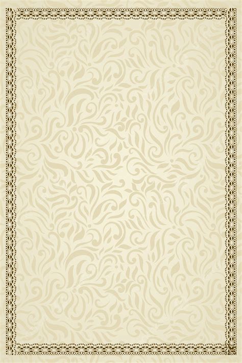 European Retro Style Border Pattern Background Wallpaper Image For Free ... (474x710), Png Download