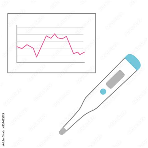 Download - 基礎体温グラフと体温計 Stock Vector | Adobe Stock
